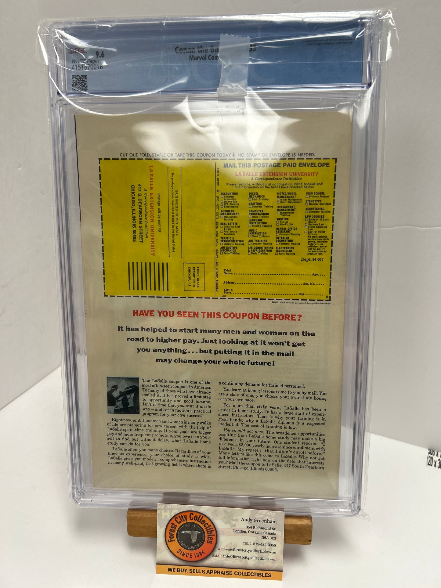 Conan the barbarian #33 (White Pages) {CGC 9.6}