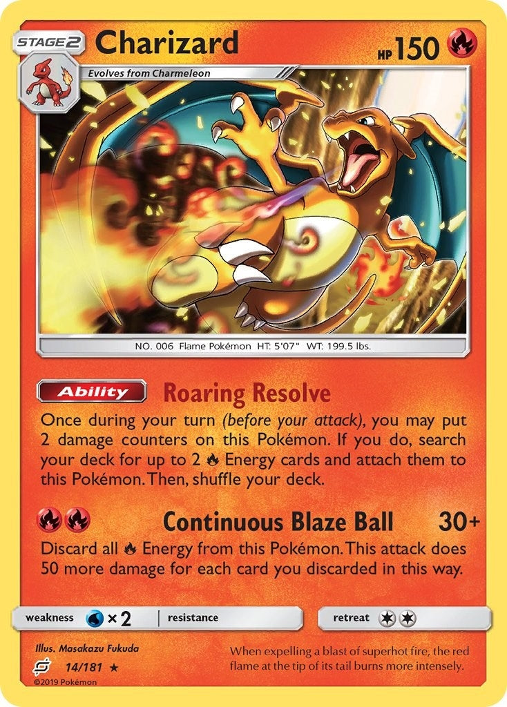 Image for Charizard (14/181) (SM9) - Pokemon