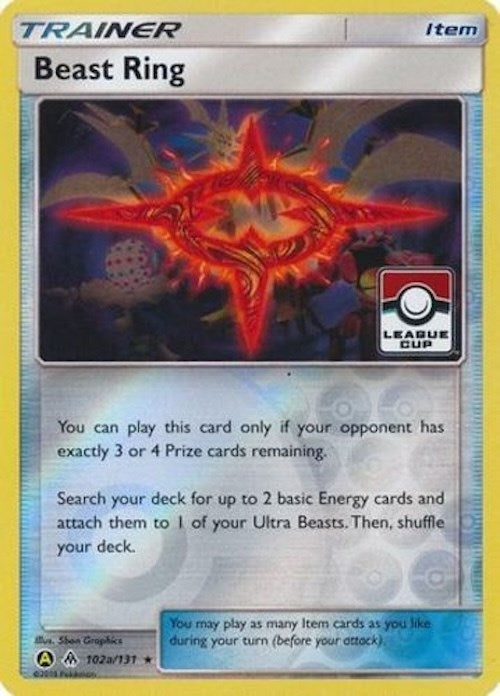 Image for Beast Ring - 102a/131 (League Cup) (102a/131) (PR) - Pokemon