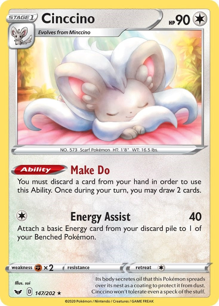 Image for Cinccino (147/202) (SWSH01) - Pokemon