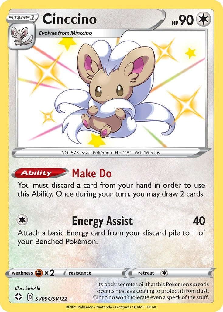 Image for Cinccino (SV094/SV122) (SHFSV) - Pokemon