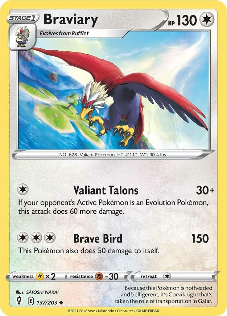 Image for Braviary (137/203) (SWSH07) - Pokemon