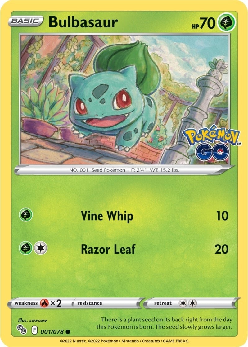 Image for Bulbasaur (001/078) (PGO) - Pokemon