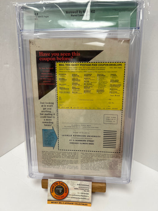 Werewolf by Night #32 (White Pages) {CGC 4.0}