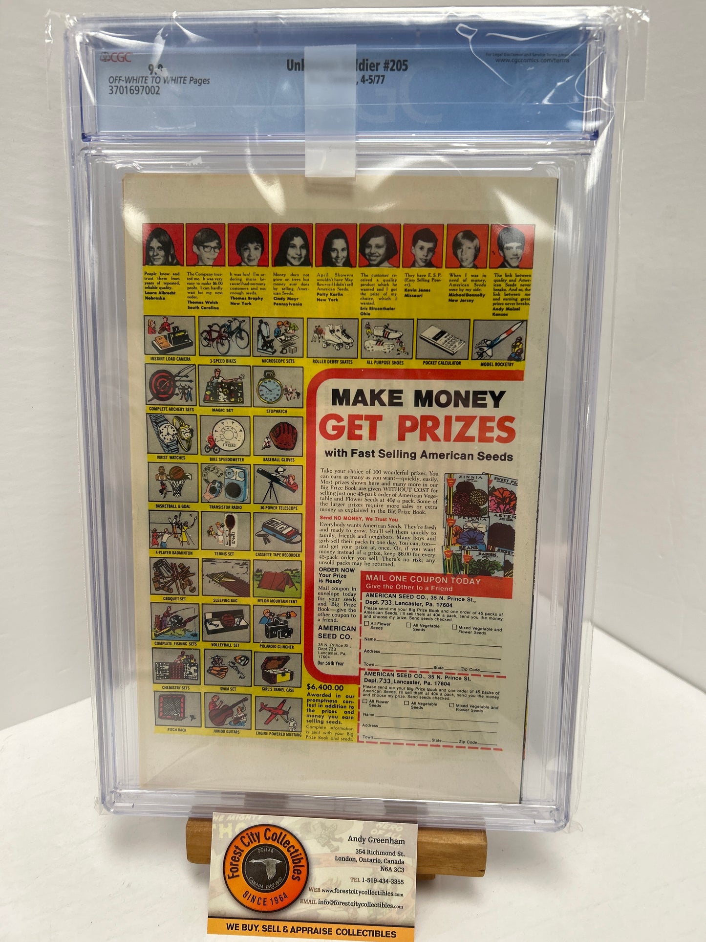 Unknown Soldier #205 (White Pages) {CGC 9.0}