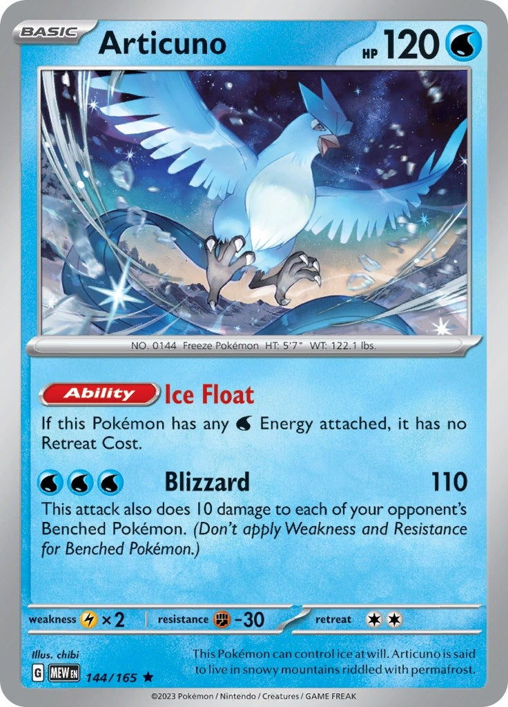 Image for Articuno (144/165) (MEW) - Pokemon