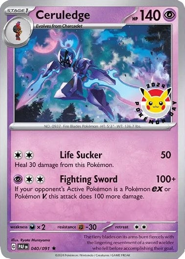Image for Ceruledge - 040/091 (Pokemon Day 2024) (Cosmos Holo) (040/091) (MCAP) - Pokemon
