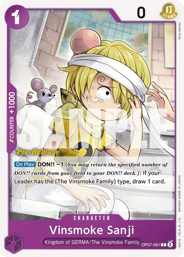 Image for Vinsmoke Sanji (OP07-061) (OP07 PRE) - One Piece Card Game