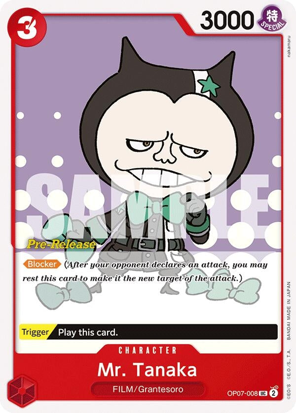 Image for Mr. Tanaka (OP07-008) (OP07 PRE) - One Piece Card Game