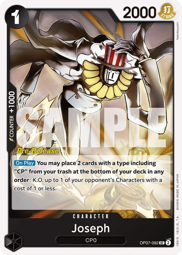Image for Joseph (OP07-092) (OP07 PRE) - One Piece Card Game