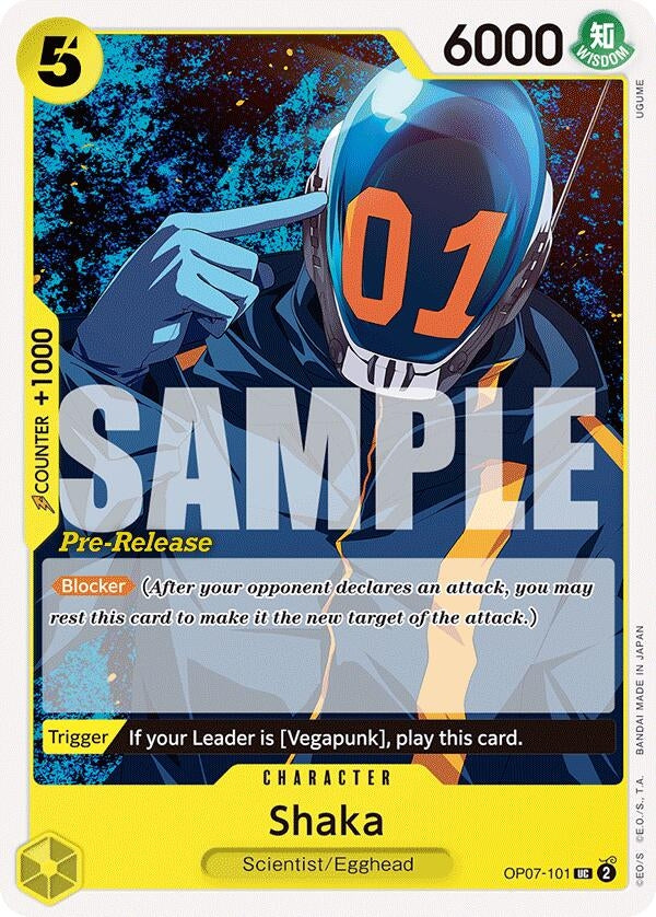 Image for Shaka (OP07-101) (OP07 PRE) - One Piece Card Game