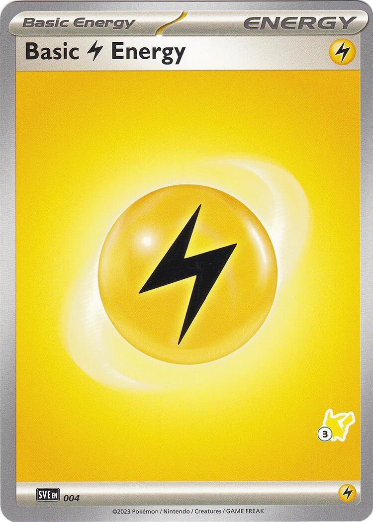 Image for Basic Lightning Energy - Pikachu 3 (004) (BA24) - Pokemon