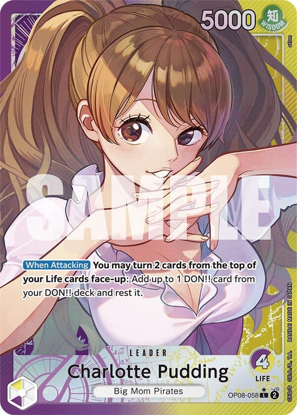 Image for Charlotte Pudding (058) (Parallel) (OP08-058) (OP08) - One Piece Card Game