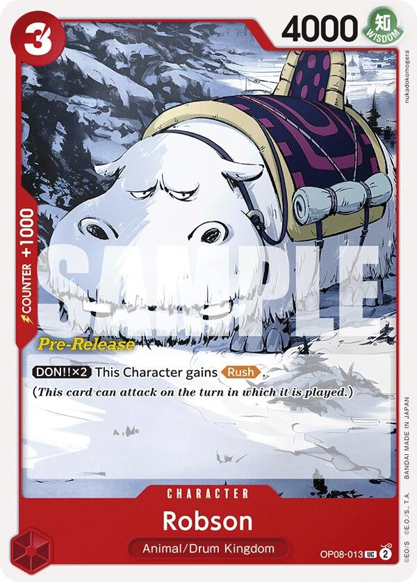 Image for Robson (OP08-013) (OP08 PRE) - One Piece Card Game