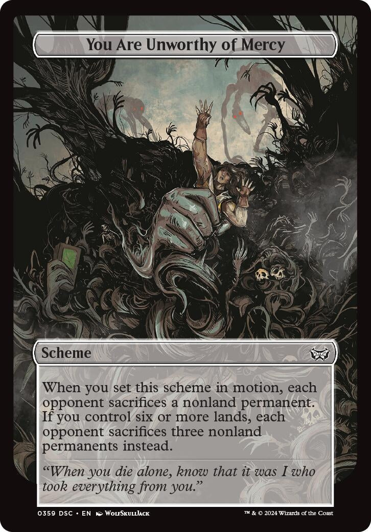 Image for You Are Unworthy of Mercy (Full Art) (359) (A:DSC) - Magic: The Gathering