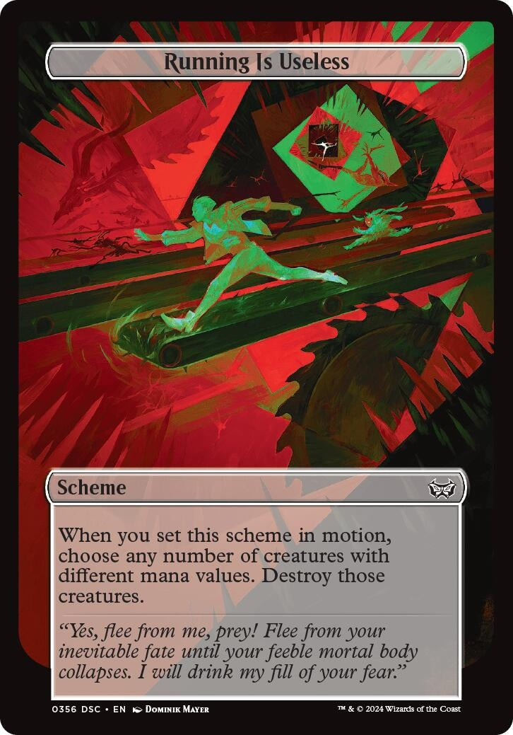 Image for Running Is Useless (Full Art) (356) (A:DSC) - Magic: The Gathering