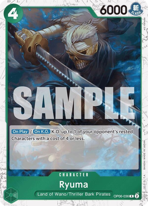 Image for Ryuma (Jolly Roger Foil) (OP06-036) (PRB-01) - One Piece Card Game
