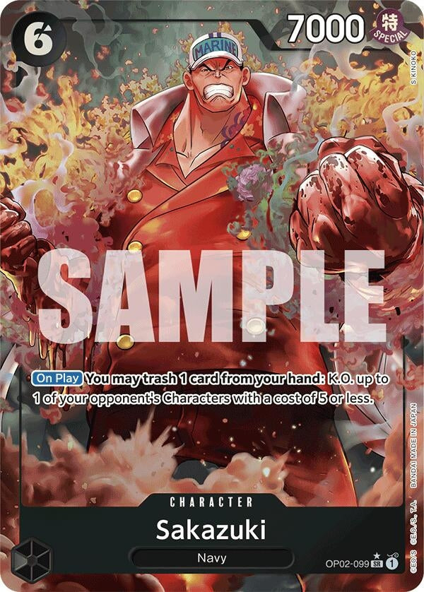 Image for Sakazuki (Alternate Art) (OP02-099) (PRB-01) - One Piece Card Game