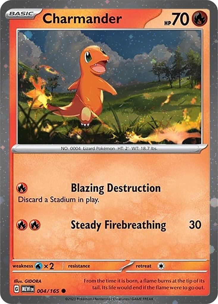 Image for Charmander - 004/165 (Cosmos Holo) (004/165) (MCAP) - Pokemon