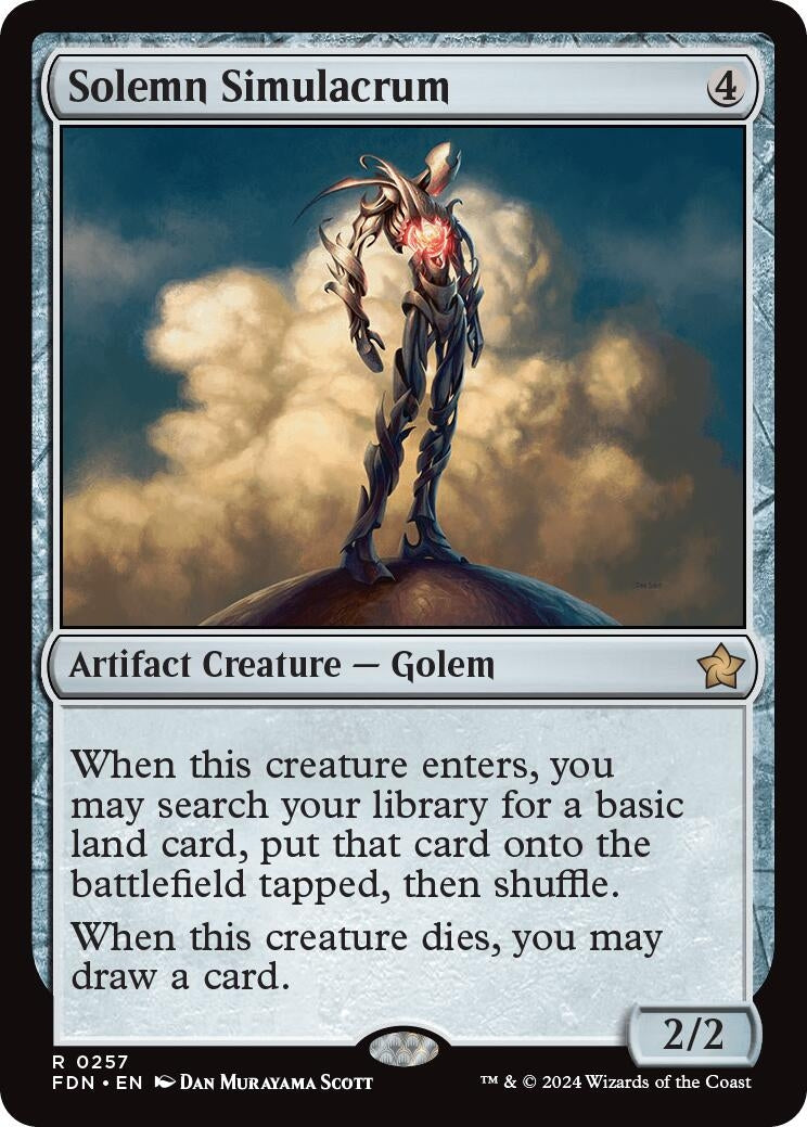 Image for Solemn Simulacrum (257) (FDN) - Magic: The Gathering