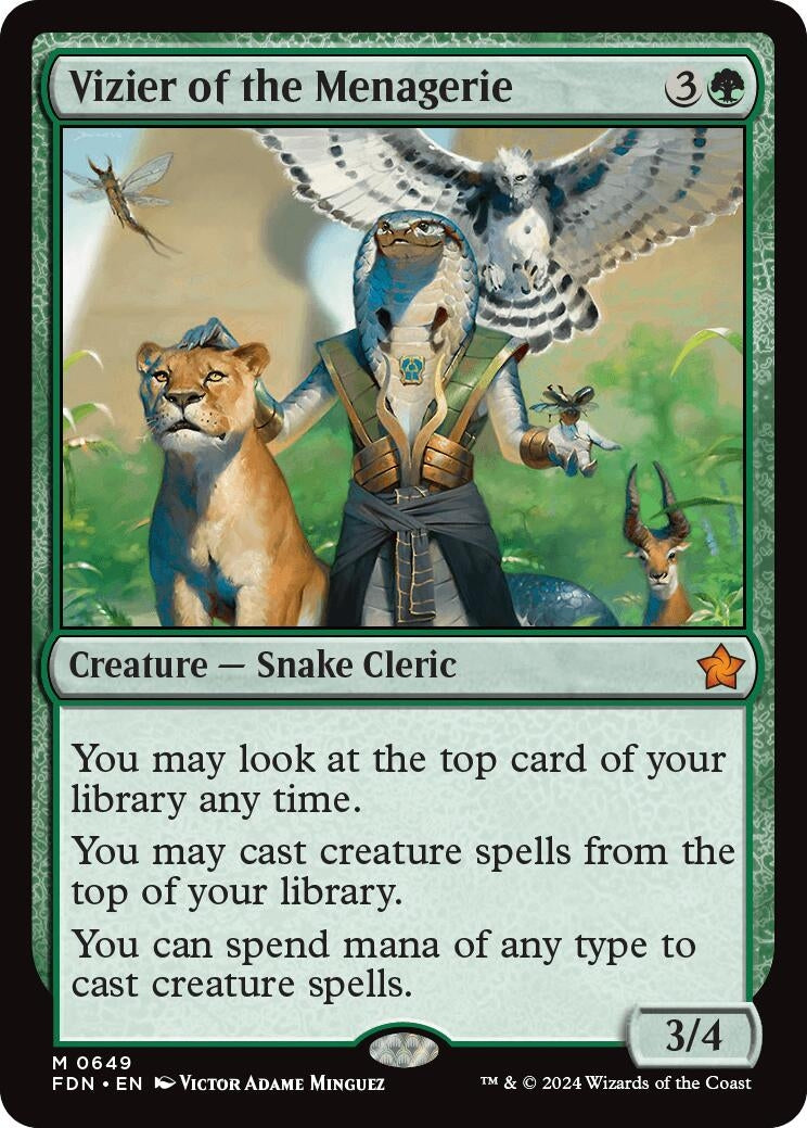 Image for Vizier of the Menagerie (649) (FDN) - Magic: The Gathering