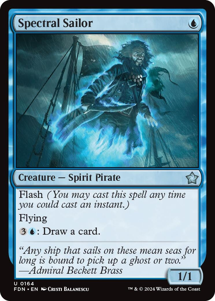 Image for Spectral Sailor (164) (FDN) - Magic: The Gathering