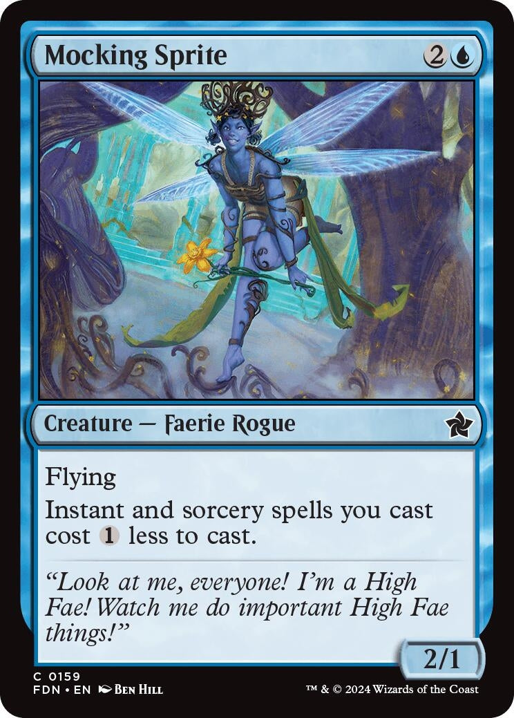 Image for Mocking Sprite (159) (FDN) - Magic: The Gathering
