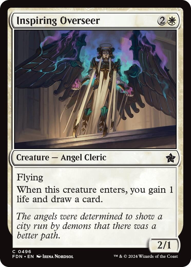 Image for Inspiring Overseer (496) (FDN) - Magic: The Gathering