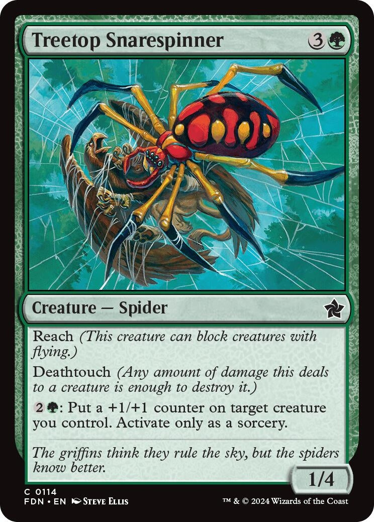 Image for Treetop Snarespinner (114) (FDN) - Magic: The Gathering