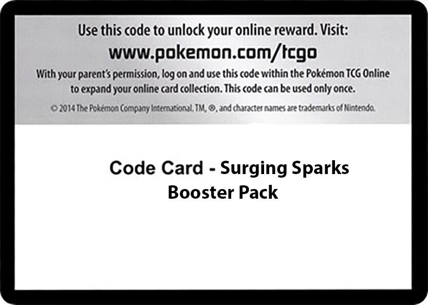 Image for Code Card - Surging Sparks Booster Pack (SSP) - Pokemon