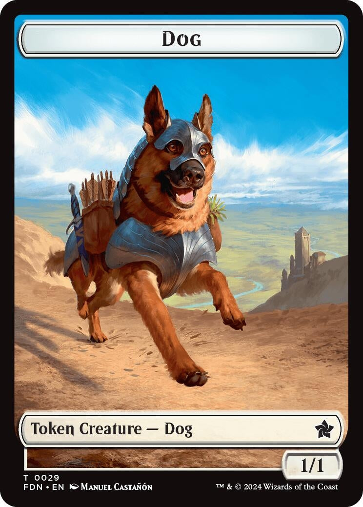 Image for Dog // Beast (0033) Double-Sided Token (29 // 33) (FDN) - Magic: The Gathering