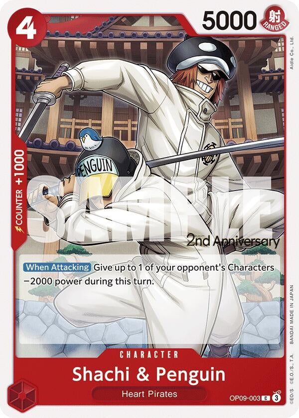 Image for Shachi & Penguin (OP09-003) (OP09 ANN) - One Piece Card Game