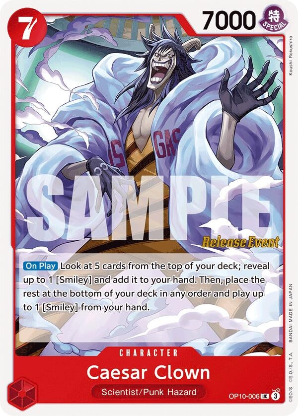 Image for Caesar Clown (006) (OP10-006) (OP10 RE) - One Piece Card Game