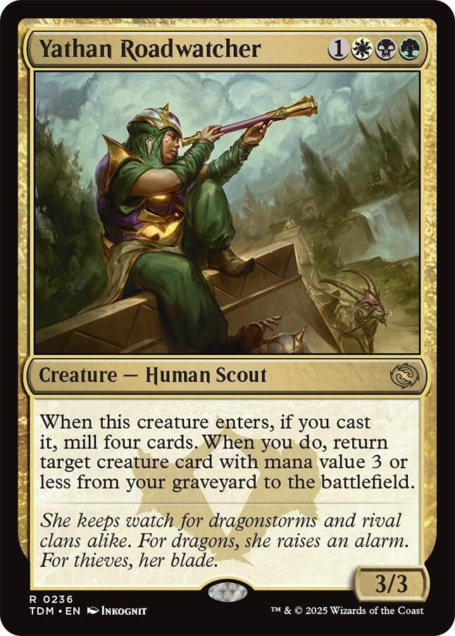 Image for Yathan Roadwatcher (236) (TDM) - Magic: The Gathering