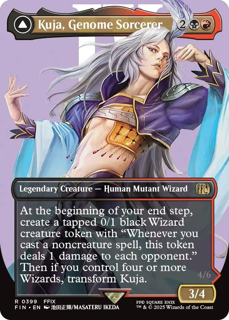 Image for Kuja, Genome Sorcerer (Borderless) (399) (FIN) - Magic: The Gathering