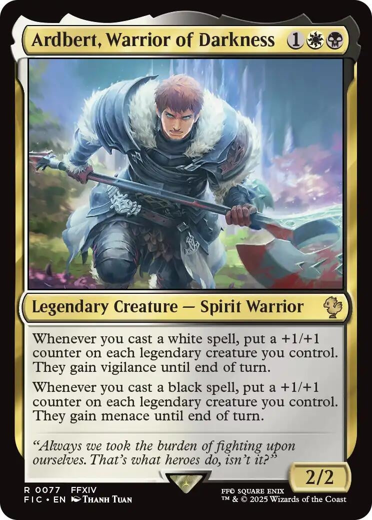 Image for Ardbert, Warrior of Darkness (77) (FIC) - Magic: The Gathering