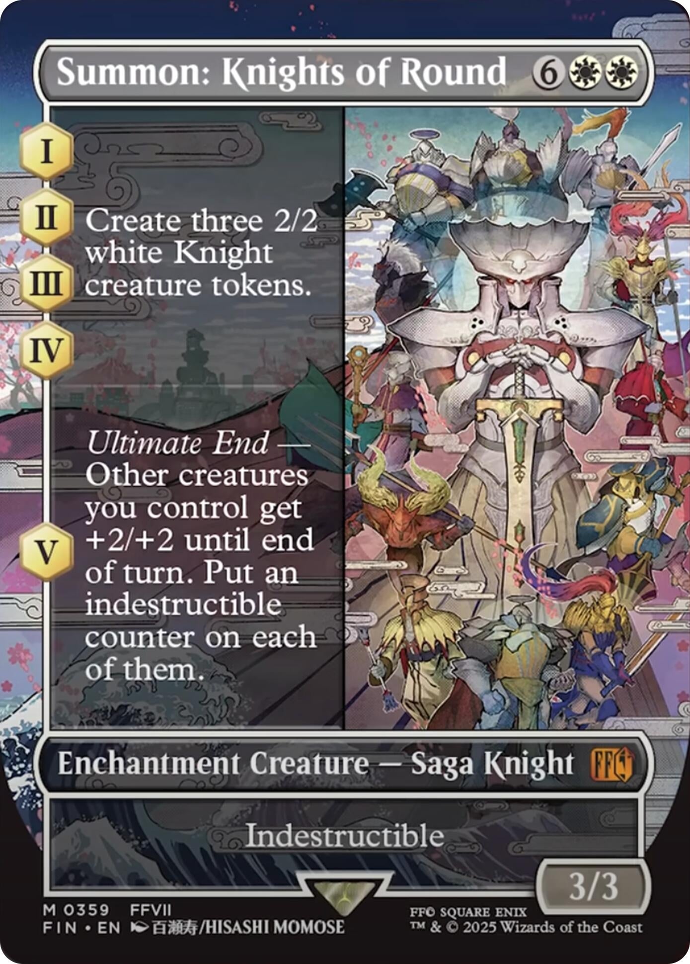 Image for Summon: Knights of Round (Borderless) (359) (FIN) - Magic: The Gathering