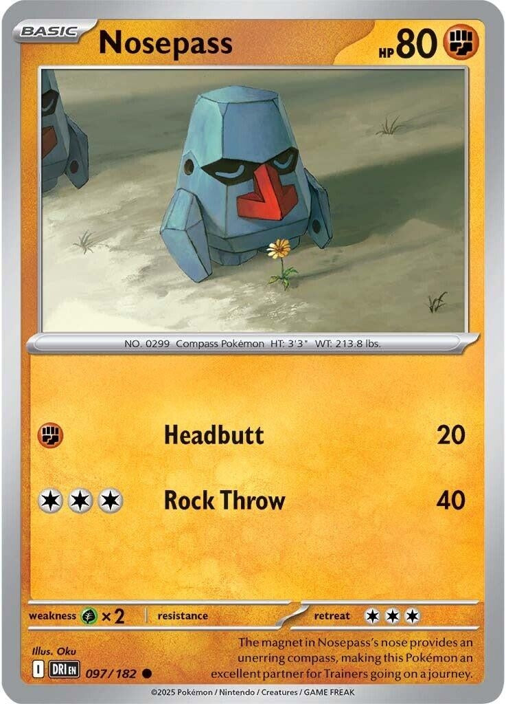 Image for Nosepass (097/182) (DRI) - Pokemon