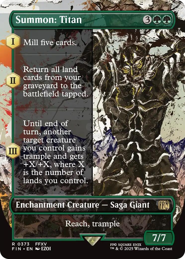Image for Summon: Titan (Borderless) (373) (FIN) - Magic: The Gathering