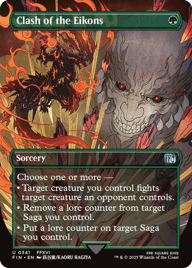 Image for Clash of the Eikons (Borderless) (341) (FIN) - Magic: The Gathering