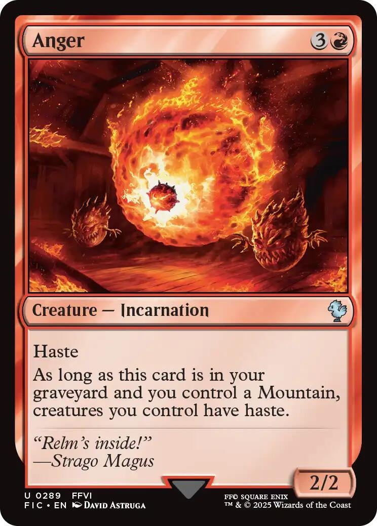 Image for Anger (Surge Foil) (289) (FIC) - Magic: The Gathering
