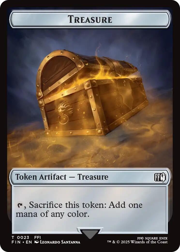 Image for Treasure (0023) // Copy (0001) Double-Sided Token (23 // 1) (FIN) - Magic: The Gathering