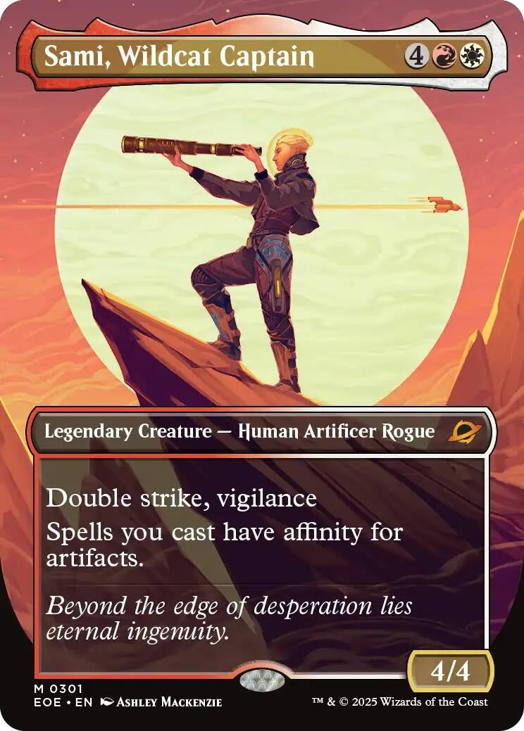 Image for Sami, Wildcat Captain (Borderless) (301) (EOE) - Magic: The Gathering