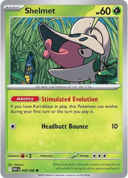 Image for Shelmet (008/086) (WHT) - Pokemon