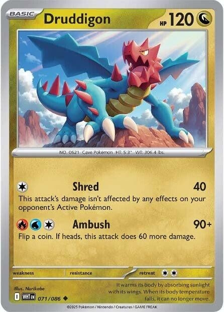 Image for Druddigon (071/086) (WHT) - Pokemon