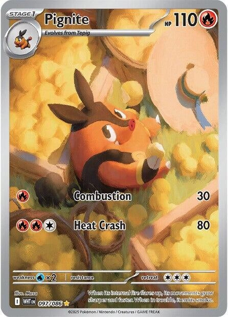 Image for Pignite (097/086) (WHT) - Pokemon