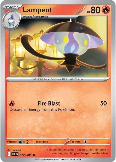 Image for Lampent (017/086) (WHT) - Pokemon