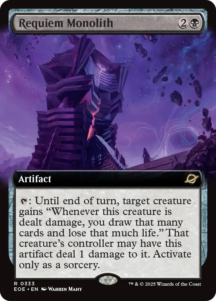 Image for Requiem Monolith (Extended Art) (333) (EOE) - Magic: The Gathering