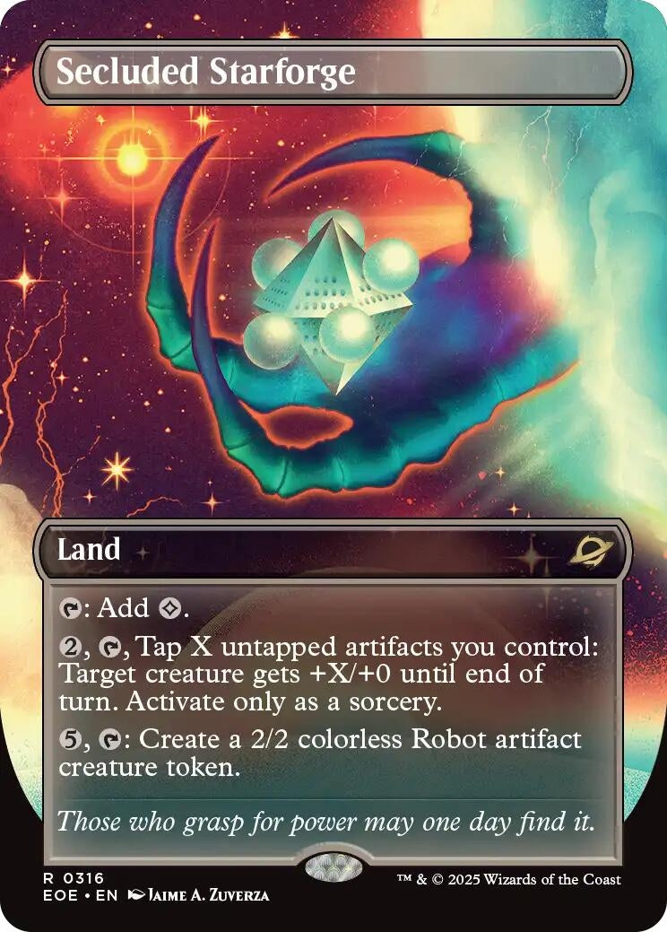 Image for Secluded Starforge (Borderless) (316) (EOE) - Magic: The Gathering