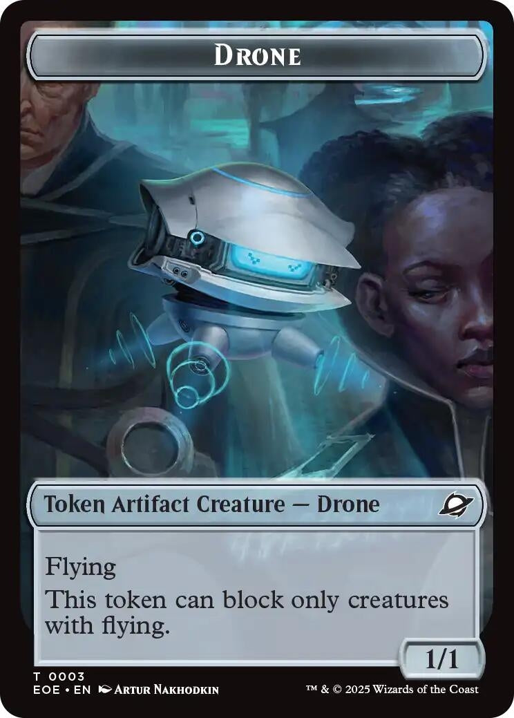 Image for Drone // Lander (0006) Doubled-Sided Token (3 // 6) (EOE) - Magic: The Gathering